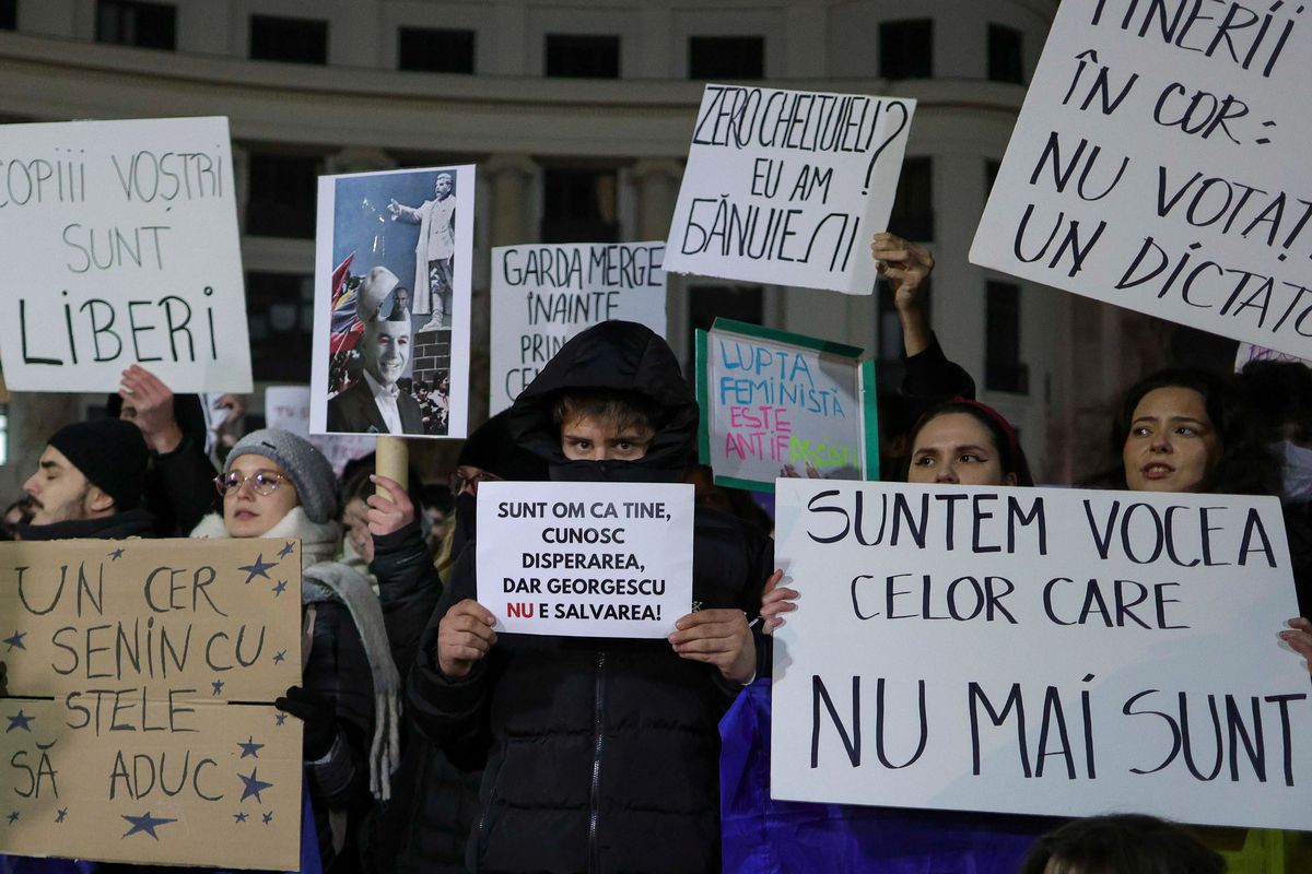 protest georgescu 1