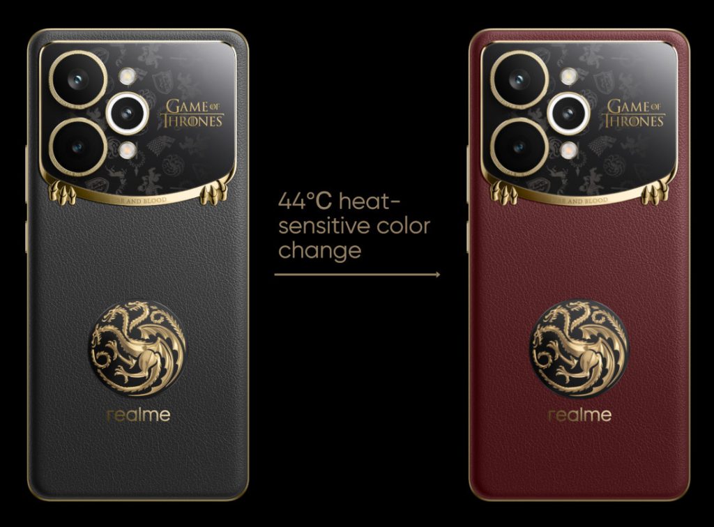 realme 15 Pro 5G Game of Thrones Edition color changing back